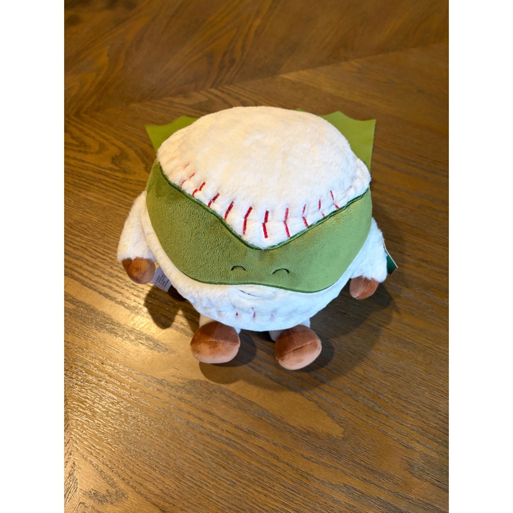 FAO Schwarz Heroes of the Game Baseball Superhero Plush White Green 1019468 NWT